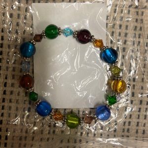 Glass bead bracelet